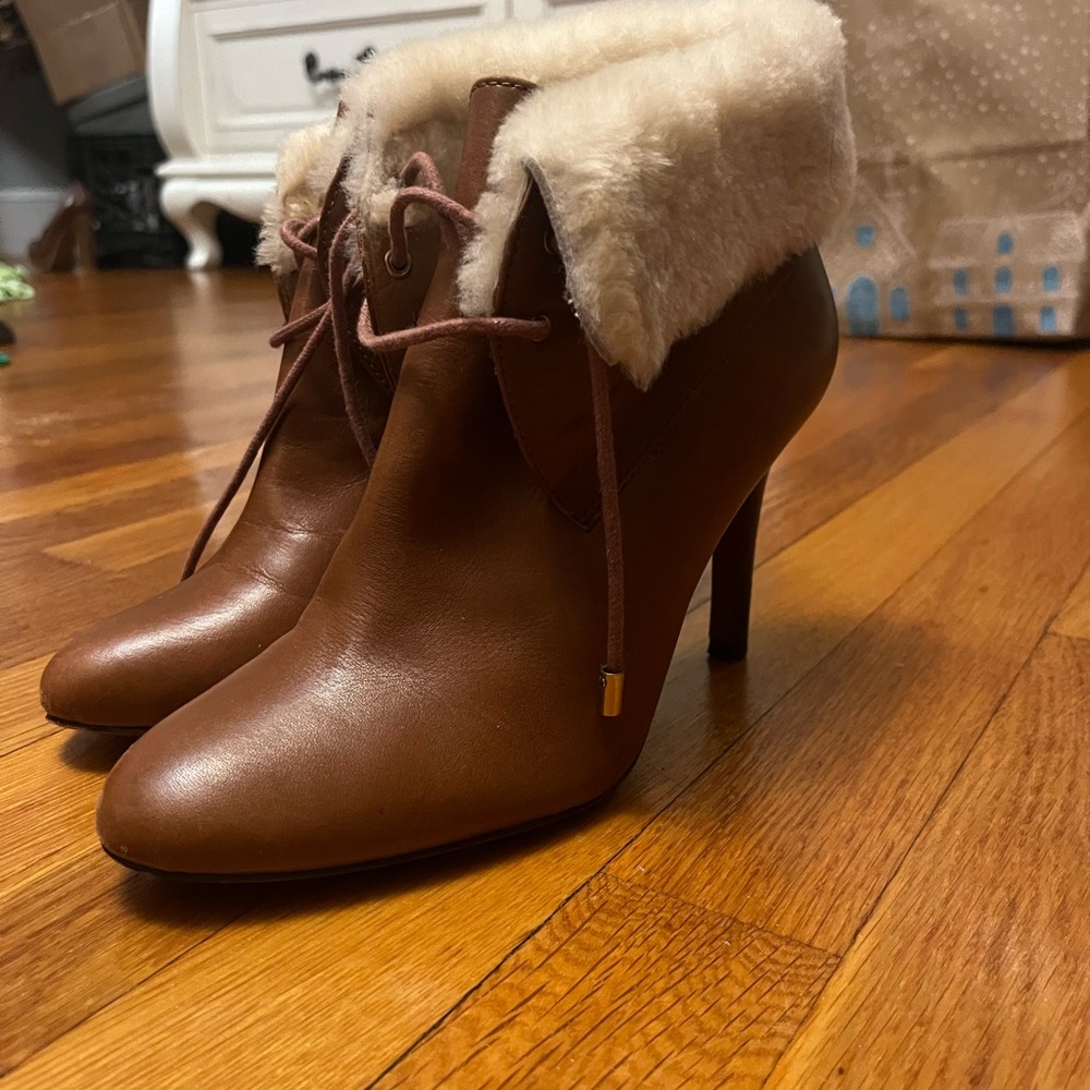 Coach malia fur lined ankle boots